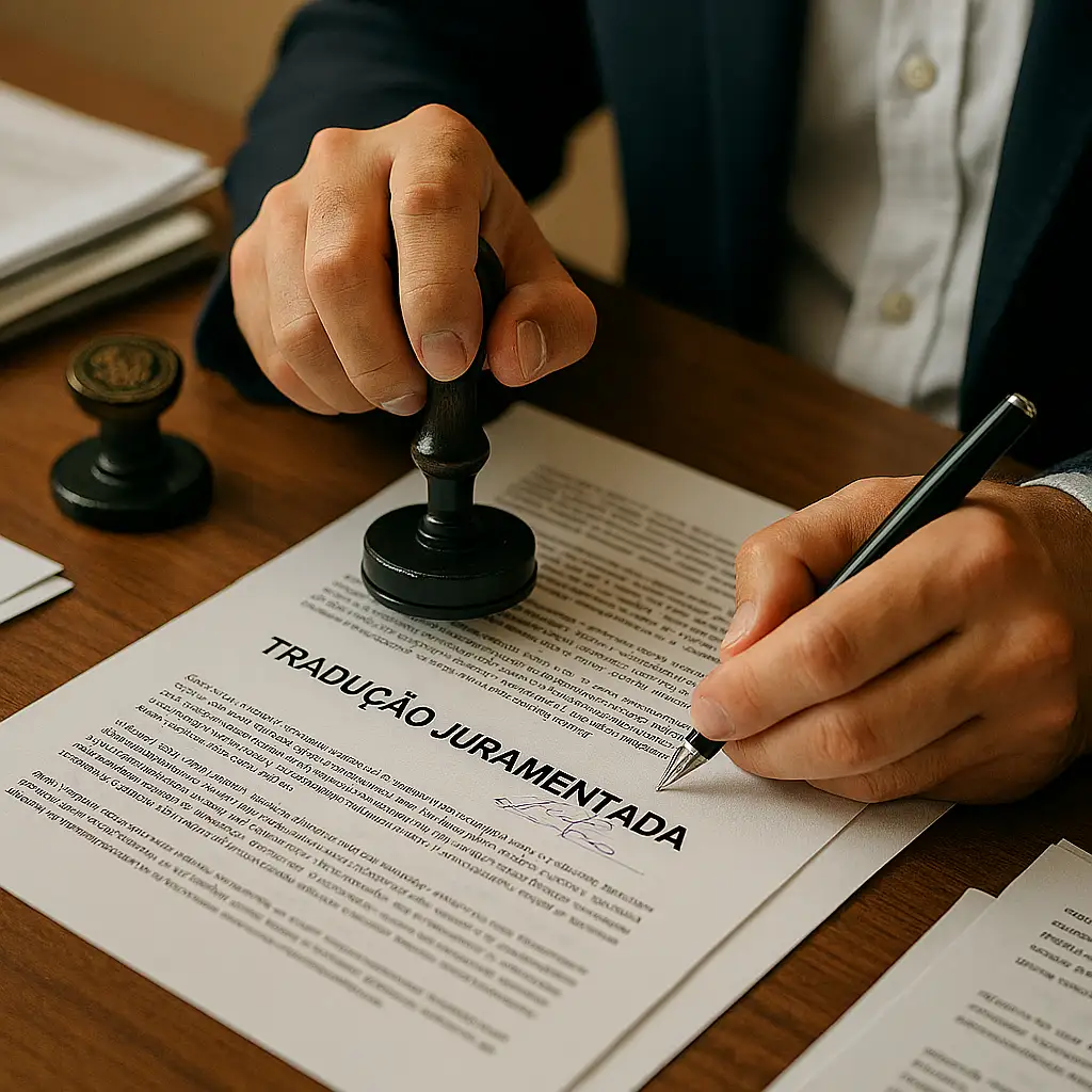 tradução certificada e jurada. Tradução jurada com carimbo oficial e assinatura de tradutor certificado reconhecido em Portugal.